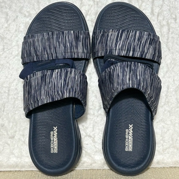 Skechers Womens Blue Performance On-the-Go 600 Slip On Sport Strap Sandals SZ 7 - Picture 5 of 11